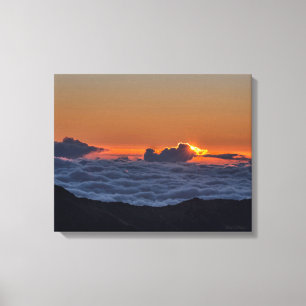 Sunrise at Haleakala photograph on wrapped canvas