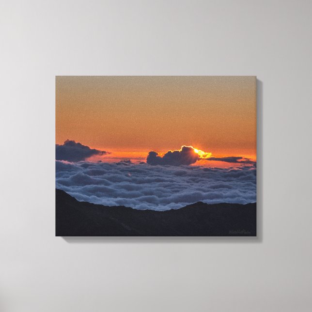 Sunrise at Haleakala photograph on wrapped canvas (Front)
