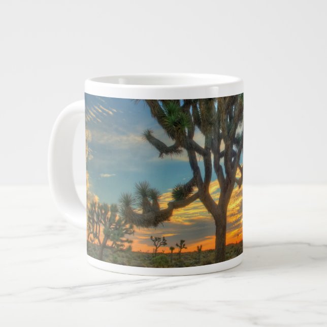Sunrise At Joshua Tree National Park Large Coffee Mug (Front Left)