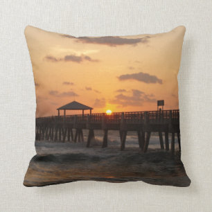 Sunrise at Juno Beach Throw Pillow