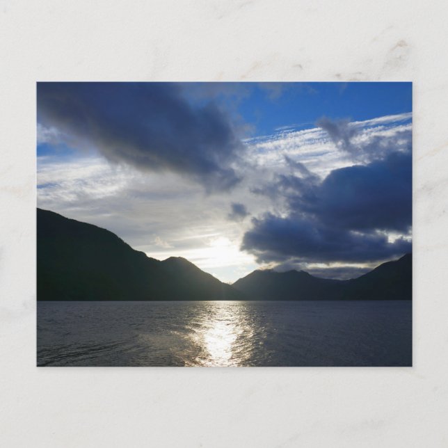 Sunrise at Lake Crescent Postcard (Front)