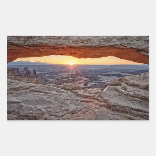 Sunrise at Mesa Arch, Canyonlands National Park Sticker (Front)