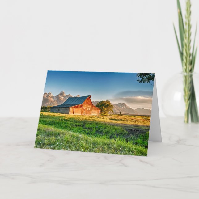 Sunrise at Moulton Barn Card (Front)