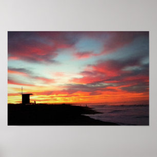 Sunrise at Newport Beach, CA Poster