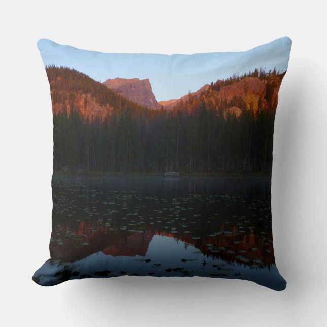 Sunrise at Nymph Lake I Throw Pillow (Front)