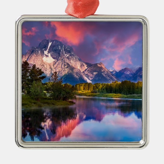 Sunrise at Oxbow Bend Metal Ornament (Front)