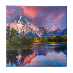 Sunrise at Oxbow Bend Tile
