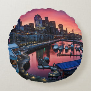 Sunrise at pier 66 looking down on bell harbour round pillow