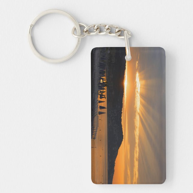 Sunrise At Promenade des Anglais Keychain (Front)