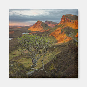 Sunrise at Quiraing mountains on Skye, Scotland Magnet