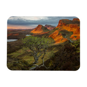 Sunrise at Quiraing mountains on Skye, Scotland Magnet