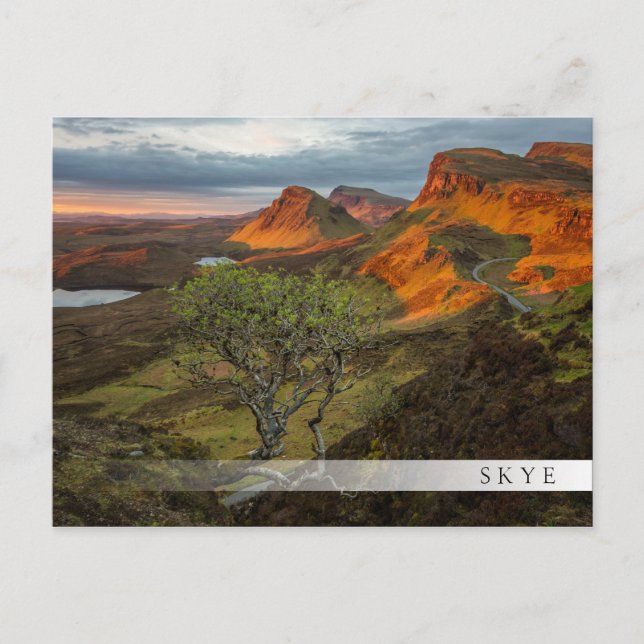 Sunrise at Quiraing mountains on Skye, Scotland Postcard (Front)
