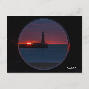 Sunrise at Roker Lighthouse-England Postcard