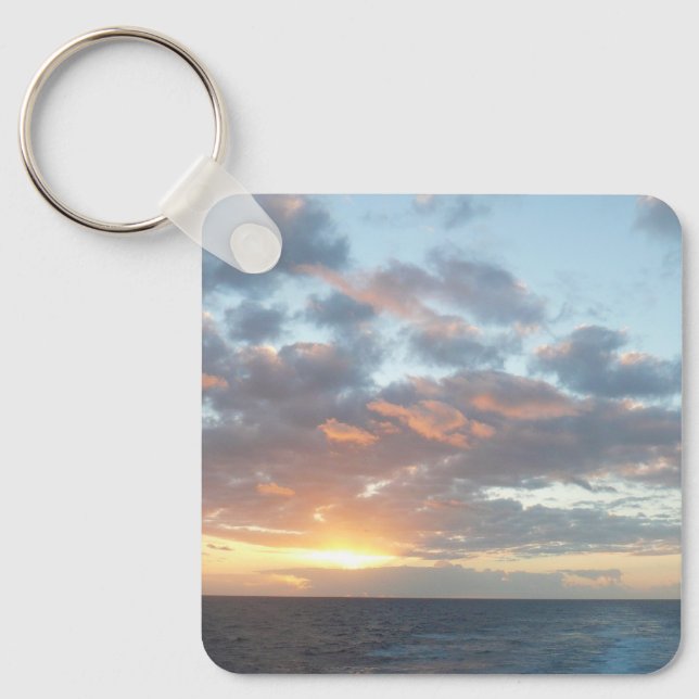 Sunrise at Sea I Pastel Seascape Keychain (Front)
