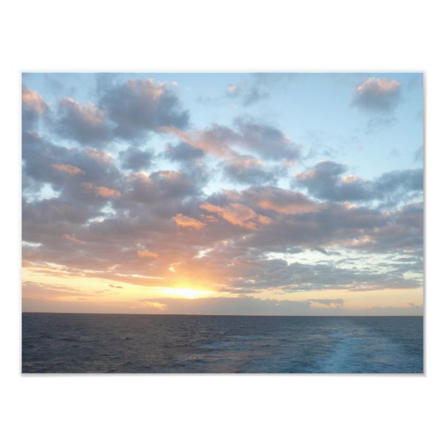 Sunrise at Sea I Pastel Seascape Photo Print (Front)