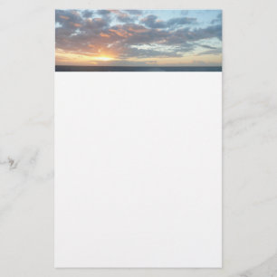 Sunrise at Sea I Pastel Seascape Stationery