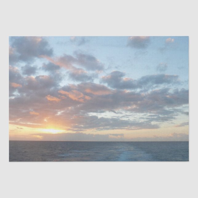 Sunrise at Sea I Pastel Seascape Tissue Paper (Front)
