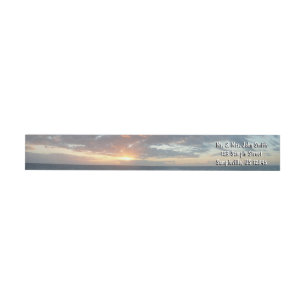 Sunrise at Sea I Pastel Seascape Wrap Around Label