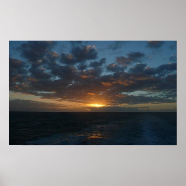 Sunrise at Sea II Ocean Seascape Poster (Front)
