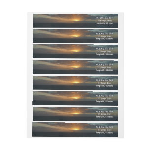 Sunrise at Sea II Ocean Seascape Wrap Around Label