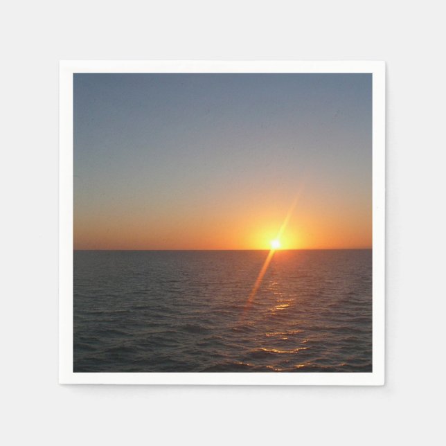 Sunrise at Sea III Ocean Horizon Seascape Napkin (Front)