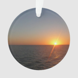 Sunrise at Sea III Ocean Horizon Seascape Ornament