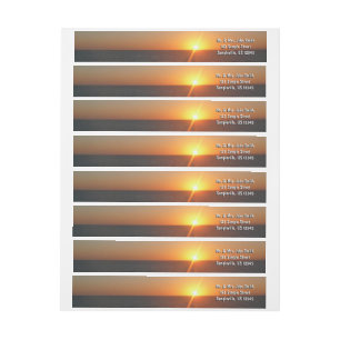 Sunrise at Sea III Ocean Horizon Seascape Wrap Around Label