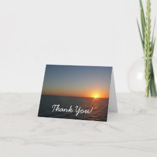 Sunrise at Sea III Thank You Card