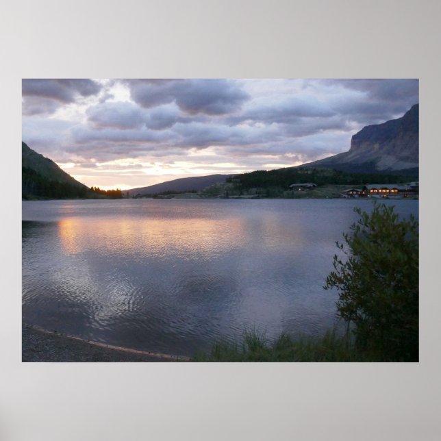 Sunrise at Swiftcurrent Lake I Poster (Front)