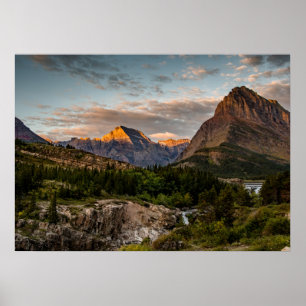 Sunrise at Swiftcurrent Lake Poster