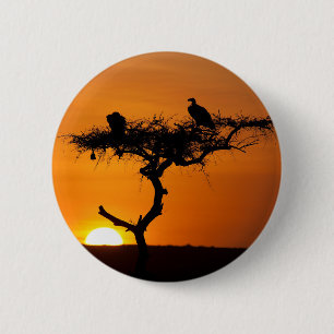 Sunrise at the Masai Mara, Kenya 2 Inch Round Button