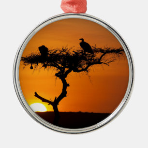 Sunrise at the Masai Mara, Kenya Metal Ornament