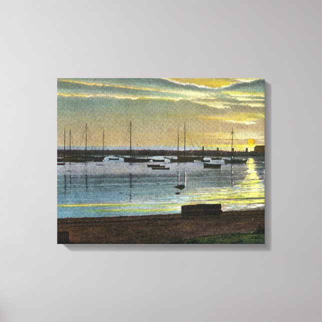Sunrise at the Old Harbour Canvas Print (Front)