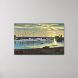 Sunrise at the Old Harbour Canvas Print
