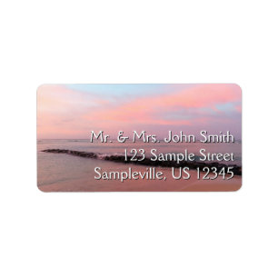 Sunrise at Waikiki Beach Label