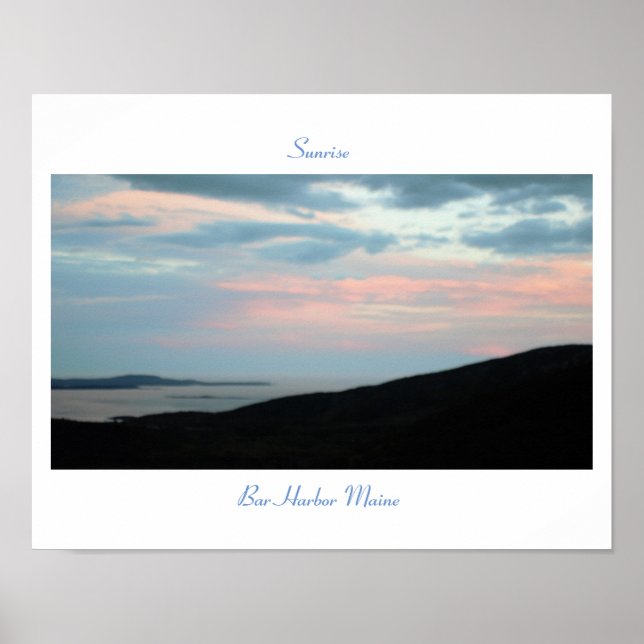 Sunrise Bar Harbour Maine Poster (Front)