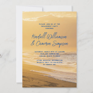 Sunrise Beach Engagement Party Invitation