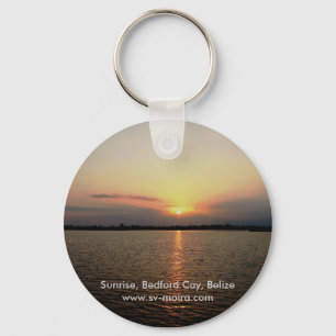 Sunrise, Bedford Cay, Belize Keychain