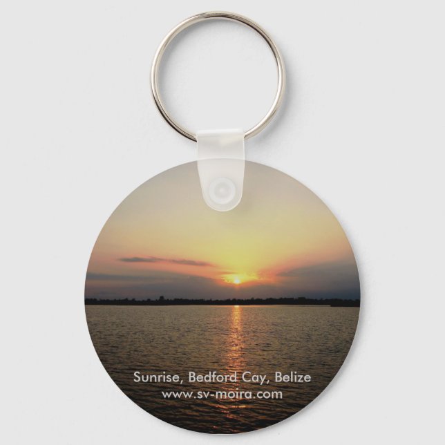 Sunrise, Bedford Cay, Belize Keychain (Front)