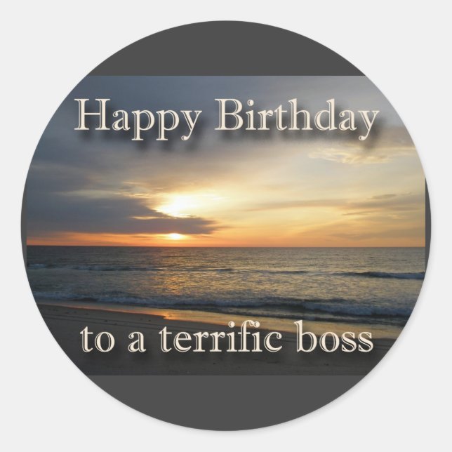 Sunrise Birthday Boss Sticker (Front)
