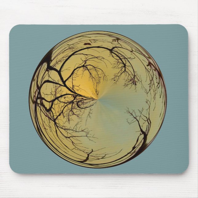 sunrise bubble with tree mouse pad (Front)