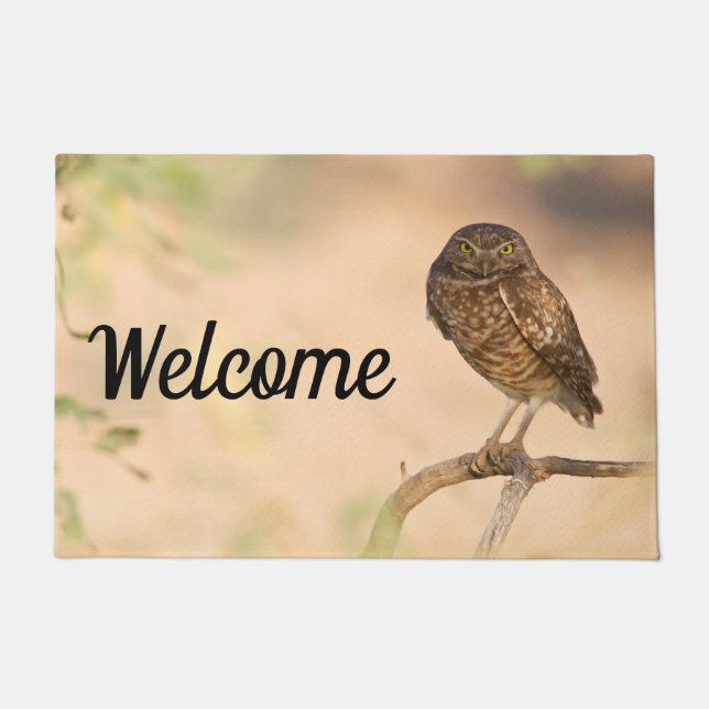 Sunrise Burrowing Owl Doormat (Front)