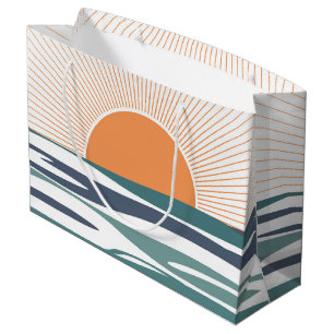 Sunrise by the sea large gift bag