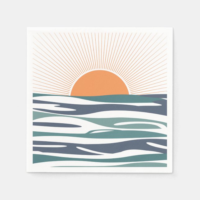 Sunrise by the sea napkin (Front)