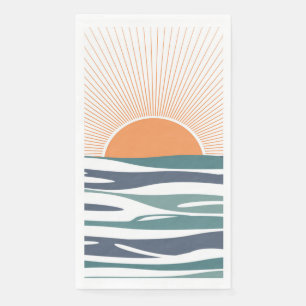 Sunrise by the sea napkin