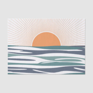 Sunrise by the sea tissue paper