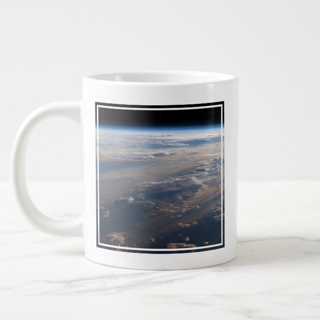 Sunrise Casts Long Shadows Over Philippine Sea Large Coffee Mug (Left)