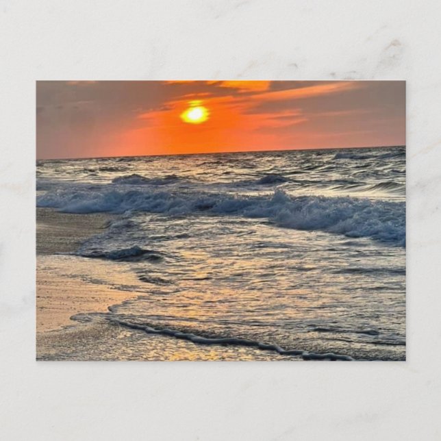 Sunrise & Choppy Waves Postcard (Front)
