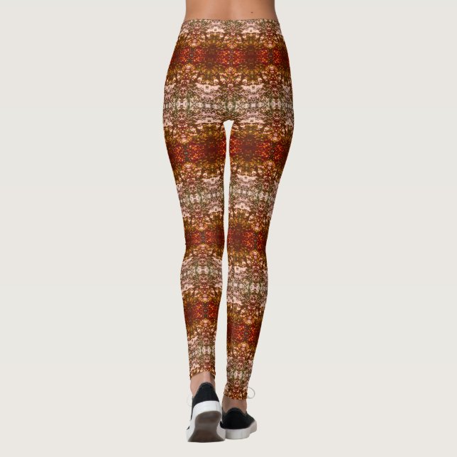Sunrise Christmas Lights Vibrant Pattern 8 Leggings (Back)