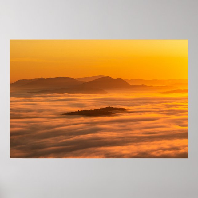 Sunrise colours and clouds poster (Front)